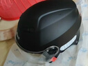 Andes HELMET3c认证电动摩托车头盔男四季女士夏季头盔安全帽四季通用夏天半盔 哑黑透明短片【升级3C款】 均码 实拍图