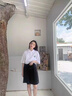 NASALIKE官方短裤夏季男宽松美式休闲运动五分裤情侣中裤棉质外穿男士裤子 NASA联名-白色 XL 实拍图