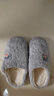 大嘴猴（paul frank）棉拖鞋男情侣时尚简约厚底家居保暖冬季拖鞋PF6661 实拍图