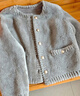 三彩2025冬季新款绵羊毛复合皮草外套香风圆领长袖宽松仿皮草M 大象灰 XL 170/92A 实拍图