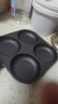 【大牌同款】章丘四孔铸铁煎蛋锅无涂层不易粘多功能早餐煎蛋锅 爆款黑色 17cm 铸铁四孔煎锅 实拍图