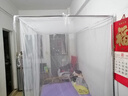 【京东快递】免安装家用宿舍蚊帐 超密方顶可配支架 多尺寸单开门 升级-白色【超密蚊帐+加粗支架】 适用1.2X2.0米床 实拍图
