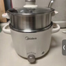 美的（Midea）电煮锅 0涂层不锈钢 宿舍小电锅 多功能家用宿舍泡面小火锅 2.6L蒸煮一体电热锅 XZC2066G 配蒸笼 实拍图