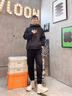 主意范冲锋衣夹克外套男春秋季加厚三合一宽松潮胖大码防水防风情侣外套 JK8008黑色 L 110-130斤 实拍图