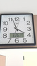 康巴丝（Compas） 挂钟客厅2025款家用大气方形石英钟办公时钟挂墙卧室钟表 3112Y日历黑白（32*32cm） 实拍图