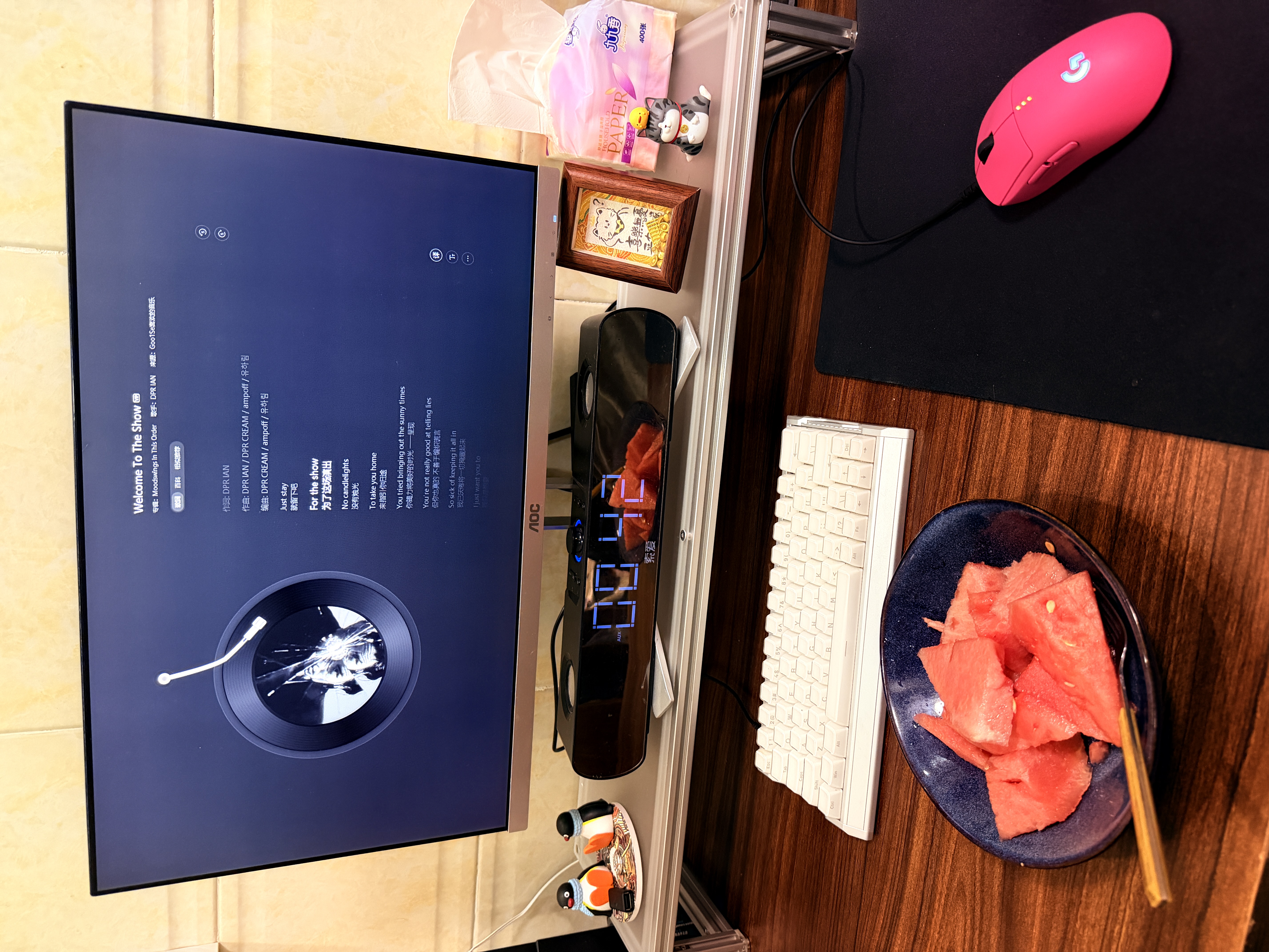 新颜值主义电脑桌电竞桌实木书桌家用台式办公桌学习桌写字桌工作台长条桌子 【22MM特厚面板】120*60cm胡桃色 实拍图