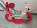 幼贝臣儿童木马摇摇马玩具婴儿大号摇马宝宝健身户外两用木马多功能摇马 新可爱马波尔多红+靠背+推杆 实拍图