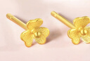 周六福小金花足金999黄金耳钉女积存金黄金计价AC090379 一对 约0.67g 实拍图