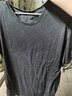 立蒙（LIMENG）男女装素色180g全棉短袖t恤圆领宽松体恤打底衫 深灰 2XL 实拍图