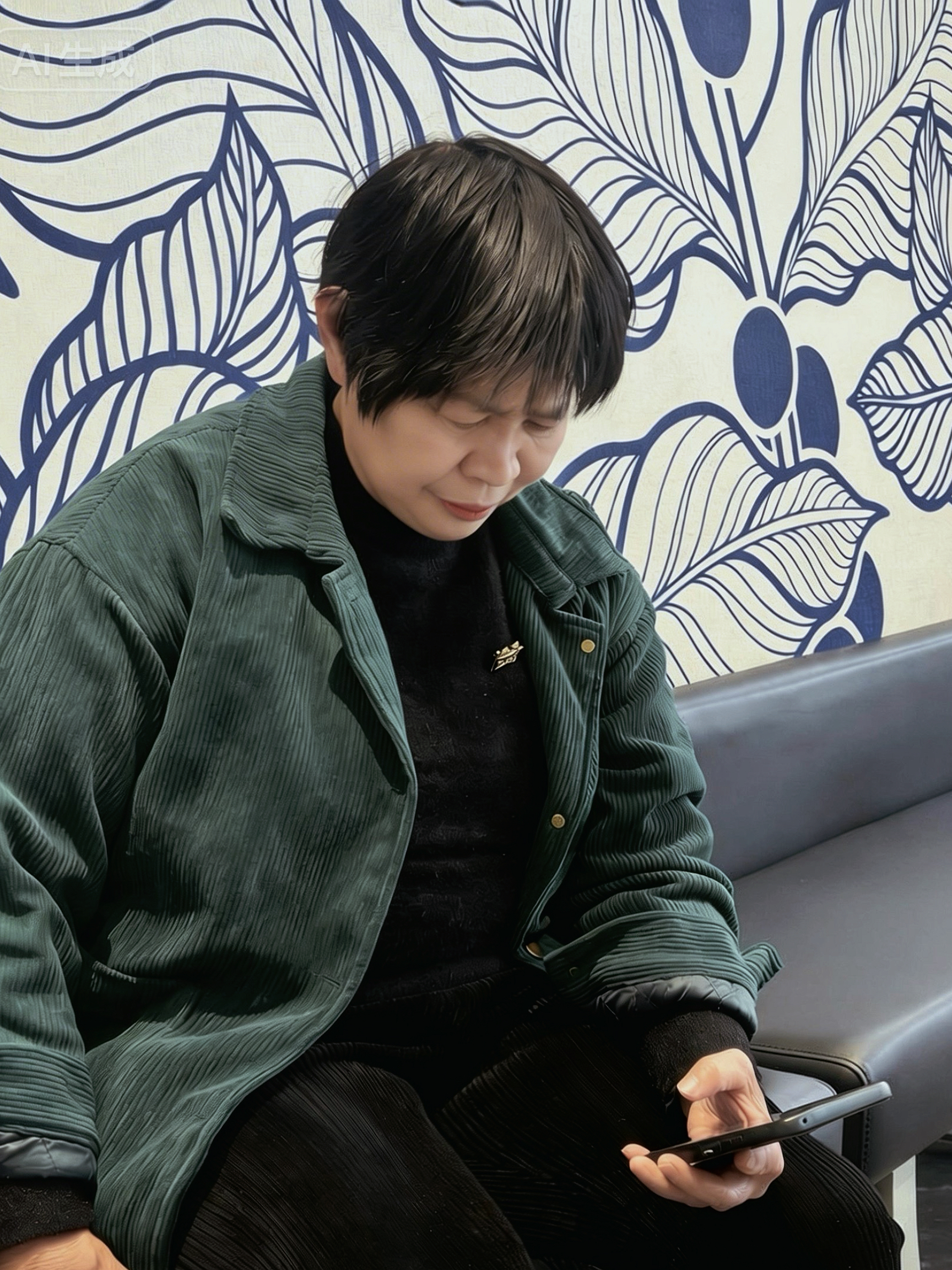 浪莎雪尼尔阔腿裤女秋冬加绒加厚垂感宽松直筒休闲灯芯绒长裤家居裤 实拍图