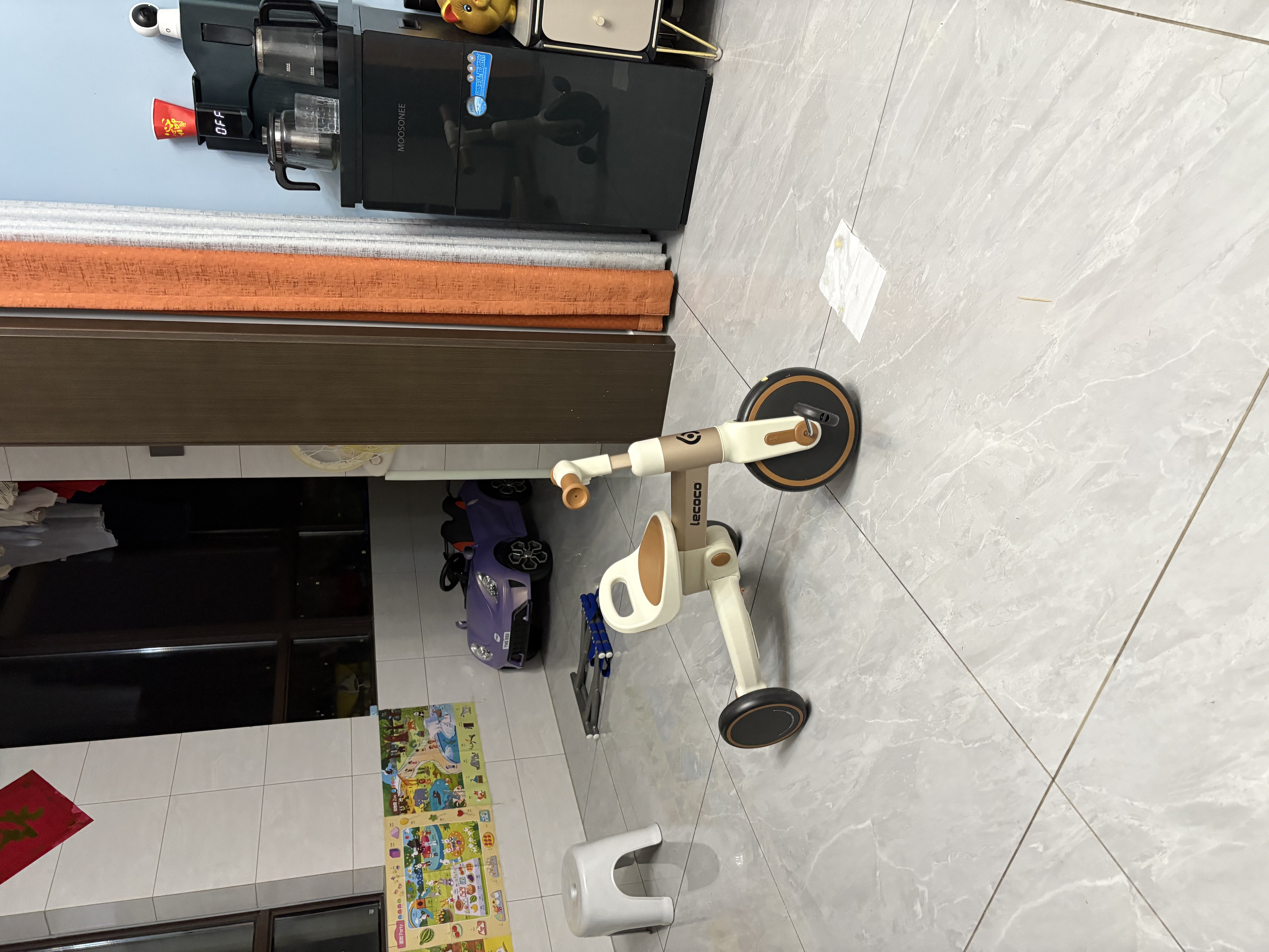 乐卡（Lecoco）儿童三轮车脚踏车平衡车宝宝小孩多功能轻便自行车 沃克S1PLUS -云雾咖 实拍图