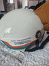 野马（YEMA）3C认证359S电动摩托车头盔男女夏季防晒半盔四季通用安全帽新国标 卡其花+咖短 实拍图
