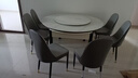 铭府世臻餐桌家用加厚岩板餐桌椅组合方圆两用餐桌813#【1.35米】一桌六椅 实拍图