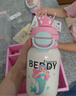 杯具熊（BEDDYBEAR）开口笑双饮盖儿童保温杯带吸管水杯316钢大容量保温壶600ML美人鱼 实拍图