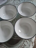 陶瓷碗家用喜庆乔迁新居碗碟餐具套装黑线欧式米饭碗 金钟黑线4碗 实拍图
