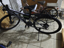 EG7山地自行车成人学生变速越野单车双减震赛车26寸青少年男女 辐条【加厚防滑轮-更安全】黑白 26寸21速【适合：160-180CM】 实拍图