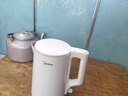美的（Midea）电热水壶家用烧水壶泡茶0涂层食品级304不锈钢自动断电双层防烫全钢无缝1.5L大容量 MK-HJ1566 实拍图