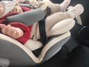 Heekin德国 儿童安全座椅汽车用0-4-12岁婴儿宝宝360度旋转ISOFIX硬接口 尊享灰(遮阳棚+上拉带+侧保护) 实拍图