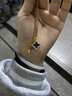 项链高级感女轻奢小众设计ins冷淡风锁骨链双面四叶草可水洗吊坠 金色 四叶花项链 A0292 实拍图