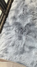 梦蜓长绒丝毛客厅地毯茶几卧室飘窗床边毯垫  简约银灰 70*160cm 实拍图