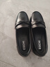 宜驰（EGCHI）女鞋子单中老年妈妈鞋子女士皮鞋乐福鞋 H7523 黑色 37 实拍图