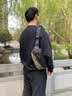 史莱辛格（Slazenger）胸包男士斜挎包休闲单肩包运动腰包挎包潮流骑行包大容量手机包 黑绿  磁吸扣【可容纳7.9寸ipad mini】 实拍图