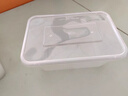 美丽雅一次性饭盒方形1000ml*50套 快餐外卖打包野餐盒碗加厚带盖塑料 实拍图