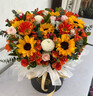 冉子花坊鲜花速递同城配送向日葵混搭抱抱桶玫瑰送爱人女友生日礼物真鲜花 抱抱桶混搭 实拍图