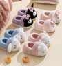 Hello Kitty女童棉鞋冬儿童室内家居鞋小孩保暖亲子棉拖鞋 库洛米紫 32-33码 实拍图