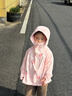 牧萌儿童防晒衣男女童防晒服夏季冰丝凉感宝宝防晒外套披肩 水蜜桃 M 实拍图