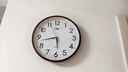 康巴丝（Compas）挂钟客厅钟表 简约钟表客厅石英钟表挂墙时钟 c2877咖木色 33.5cm 实拍图