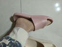 京东京造【抗菌皮纹拖】eva软弹拖鞋居家室内防滑浴室凉拖女士粉色35-36 实拍图