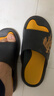 回力运动拖鞋男浴室内户外不易滑厚底凉拖鞋HL39391黑黄色43-44码 实拍图