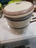【带饭必备】饭盒带盖上班族保温密封饭盒不锈钢大容量学生便当盒 乳白色2层 实拍图