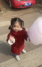 玛米玛卡（MOMOCO）儿童外套冬季女童大衣加绒甜美时尚爱心呢子大衣 红色 110拜年服 实拍图