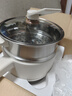 美的（Midea）电煮锅 小电锅 不锈钢0涂层电热锅 宿舍小锅多功能锅 1.6L学生寝室一体泡面小火锅XZC2017G 配蒸笼 实拍图