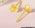 周六福小金花足金999黄金耳钉女积存金黄金计价AC090379 一对 约0.67g 实拍图