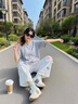CAMILA KSENIA女士夏季2026新款运动鞋时尚小白鞋厚底百搭阿甘鞋休闲徒步老爹鞋 黑色 37 实拍图
