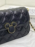 迪士尼（Disney）包包女款2026新款轻奢小众单肩斜跨女包生日礼物送女朋友女生 百搭黑色-【精美礼盒】 实拍图