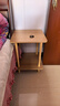 逸朗德（YILANGDE）简易床头柜小型卧室现代简约迷你床边柜收纳架储物柜子置物床头桌 浅胡桃色双层40*40*53cm 实拍图