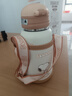 史努比（SNOOPY）儿童保温杯带吸管直饮男女小学生316不锈钢喝水杯子双盖壶500ml咖 实拍图