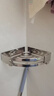 百字卫生间置物架304不锈钢收纳架浴室转角免打孔挂洗手间三角架 实拍图