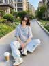 CAMILA KSENIA女士夏季2026新款运动鞋时尚小白鞋厚底百搭阿甘鞋休闲徒步老爹鞋 黑色 37 实拍图