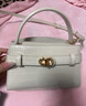 CHARLES&KEITH鳄鱼纹凯莉包手提斜挎婚包包女包生日礼物CK2-50270880-1 Ivory象牙色 S 实拍图