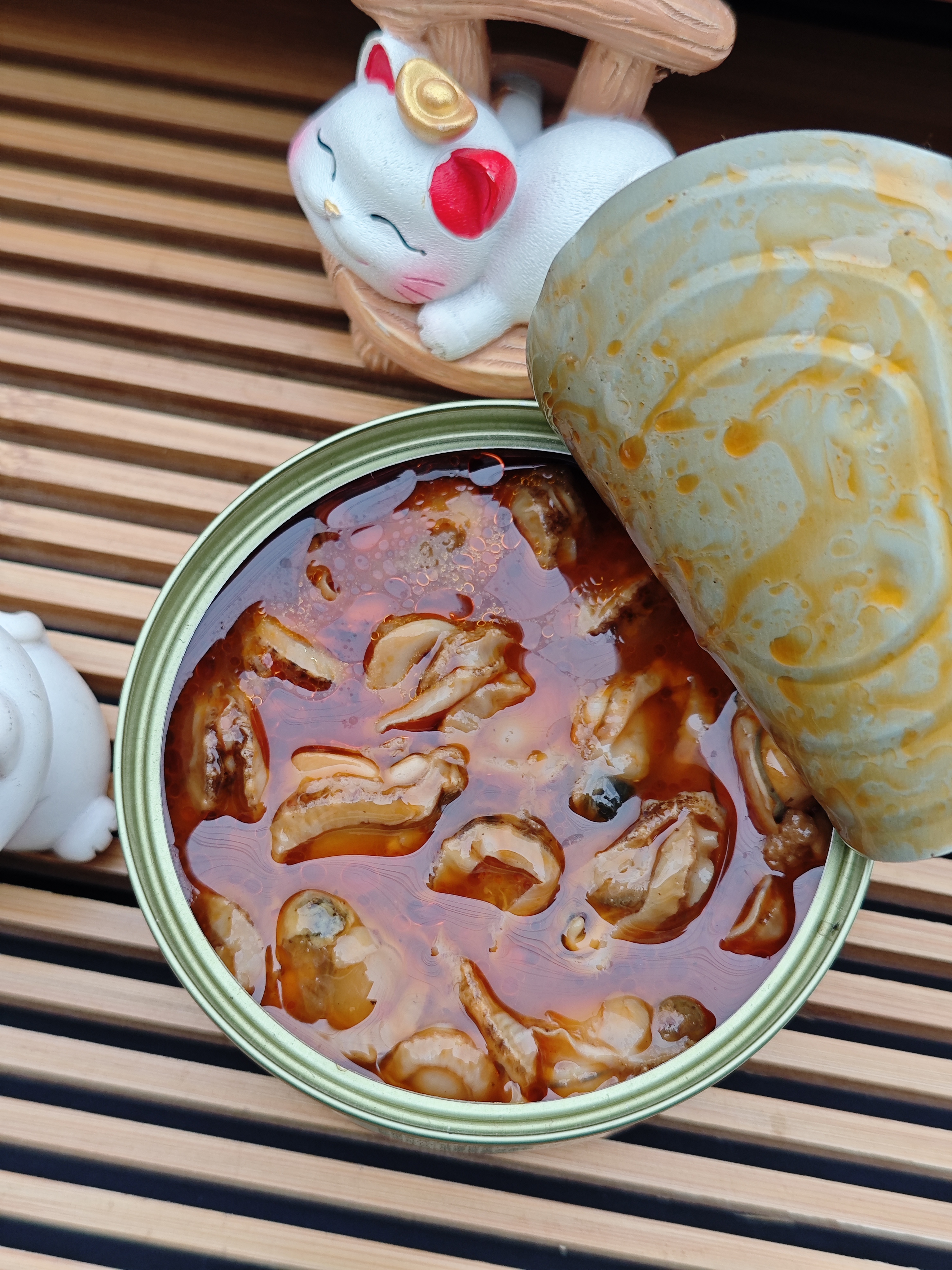 海鲜罐头小吃解馋零食下饭下酒菜美味速食代餐可口开罐即食海鲜 扇贝海鲜罐头1罐 实拍图