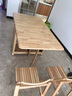 誉派折叠餐桌椅组合实木餐台小户型家用可伸缩现代简约隐形餐桌可折叠 原木色（泰国进口橡胶木） 1桌4椅(1.5m加大款） 实拍图