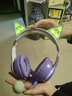 萌可儿无线蓝牙耳机儿童耳麦头戴式耳返耳机背书神器学生阅读专用学习诵读背诵跟读男女生送孩子生日礼物 渐变紫（蓝牙+耳返+插卡功能） 高保真耳返+高音质 实拍图