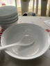 富玉景德镇陶瓷碗中式高档餐具纯素玲珑盘子家用菜盘散件送礼礼物 玉牡丹 饭匙 实拍图
