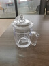 VTyee加厚耐热玻璃茶杯带盖茶饮杯盖杯带把杯子办公家用喝水杯泡茶杯 【清仓特卖】LZ0805- 370ml 1只 实拍图
