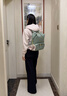 爱可乐（Echolac）双肩包女时尚背包旅行休闲电脑包百搭潮流送女友CKP2075湖水绿M号 实拍图